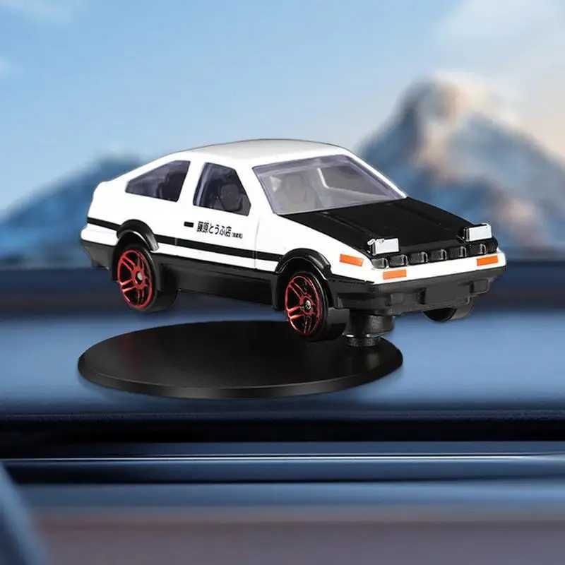 Realistic AE86 Drift Car Rotating Dashboard Ornament Gyroscope Alloy Car Model Interior Center Console Decorative Christmas Gift J251129