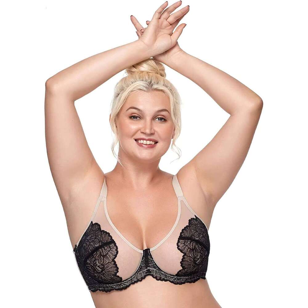 DHessentials Large Size Women's Unlined Front Lace-embroidered Backless Underwear