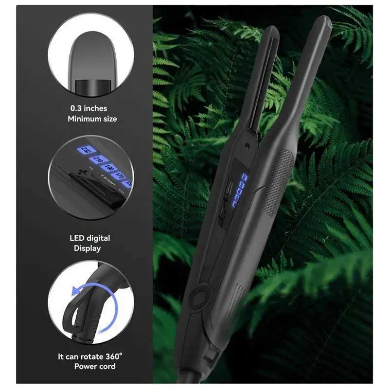 A39M Dual-Purpose Straightening And Curling Styler Men S And Women S Universal Narrow Short Hair Care Tool EU Plug IncludedT251129