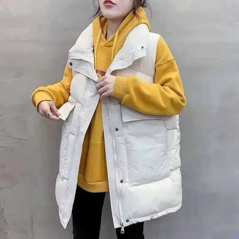 Womens Vests Stand Collar Loose Lightweight Cold Coats on Sale Lady Padded Cotton Giletes Clothes Fashion 2025 Insulated PrettyT251129
