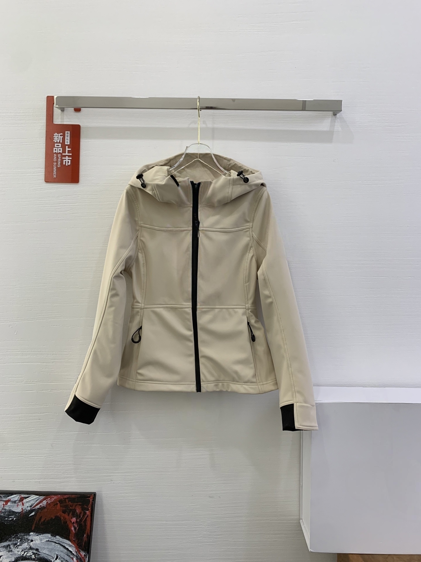 2025 French New Spring and Autumn Hooded Fashion Thin Coat Casual Waterproof Jacket, Women Jacket S35552