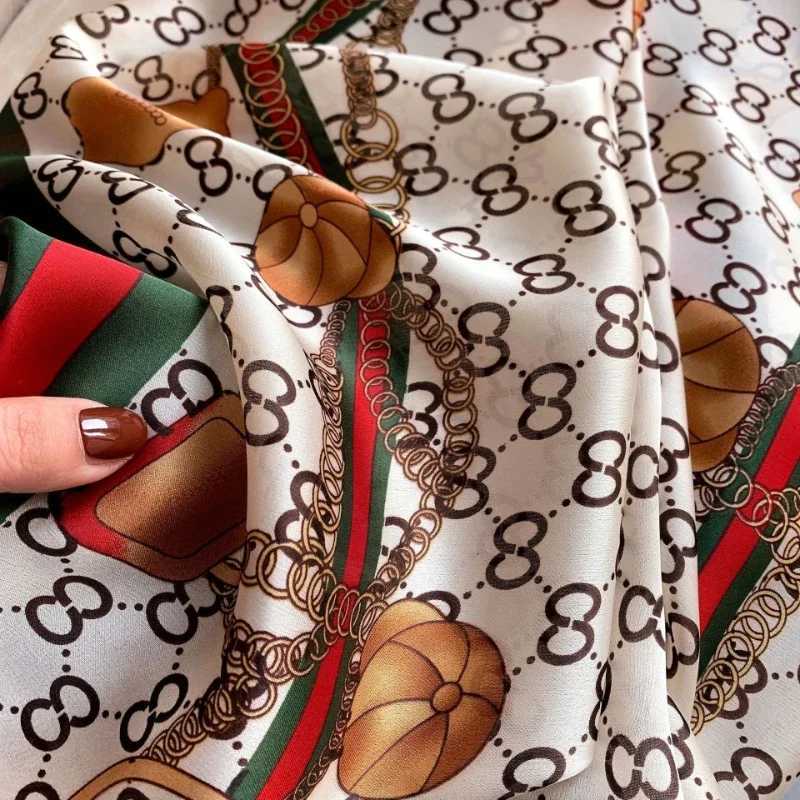 90180cm Summer New Fashion Simulation Silk Scarf Versatile Thin Mulberry Silk Scarves Big-name Womens Shawl Sun ProtectionJ251129