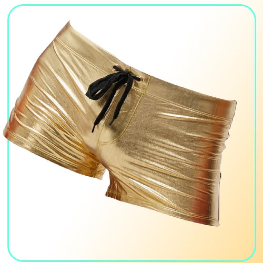Gold Silver Swimwear Men Waterproof Swimming Trunks Surf Shorts Gay Bikinis Beach Sexy Swim Brief Swimsuits7176480
