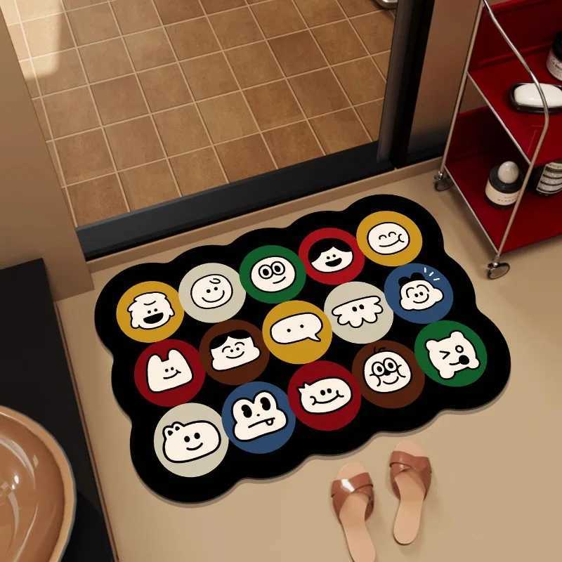 Dopamine expression diat d non-slip bathro absorbent floor mat toilet door foot mat household quick-drying carpet H251129