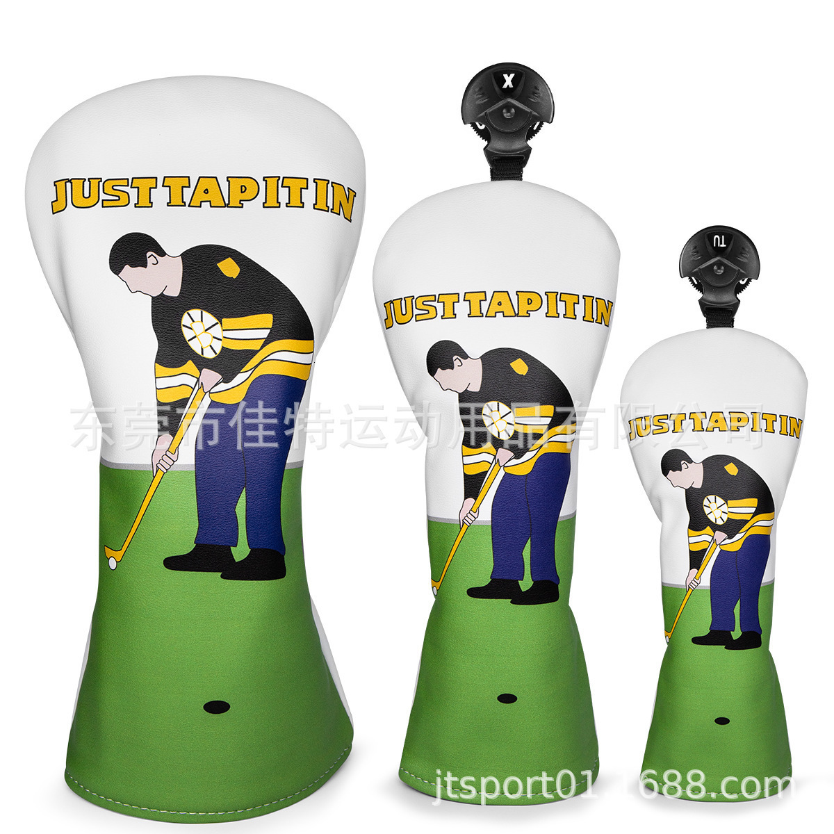 Golf Headcovers High Qaulity Driver Wood Cover Set Gil-more White Premium Leather Driver Fairway Hybrid Golf Wood Clubs Head 241220