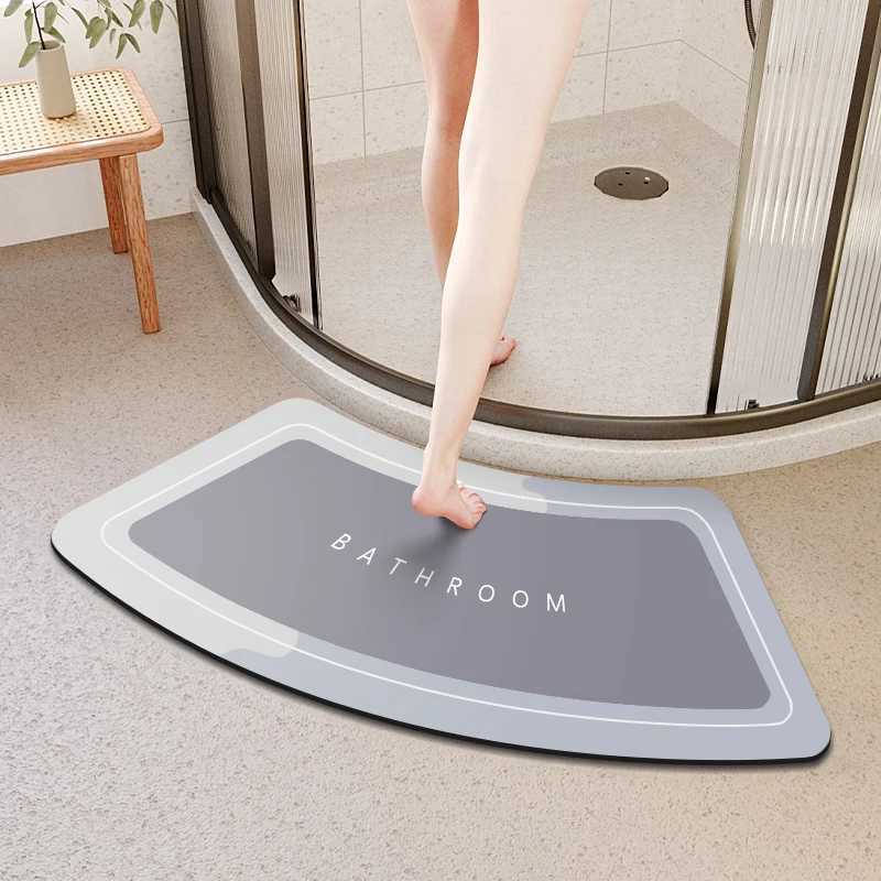 Diat d bathro printed floor mats bathtub side non-slip foot mats dirt-resistant toilet mats door absorbent mats H251129