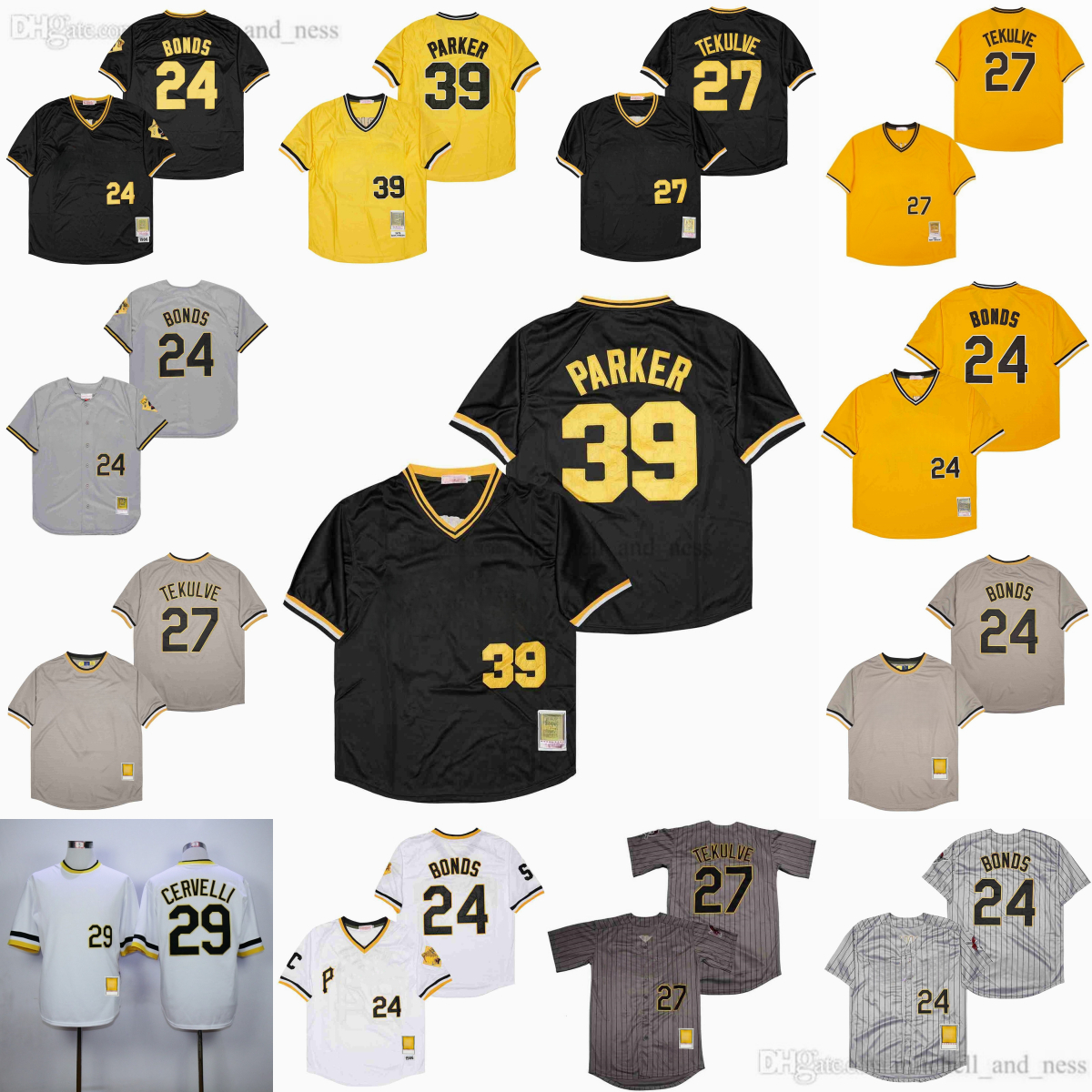 MitchellNess Movie 1986 Baseball 24 Barry Bonds Jersey Throwback Dave Parker Jung Ho Kang Francisco Cervelli Jerseys Breathable Sport Shirt