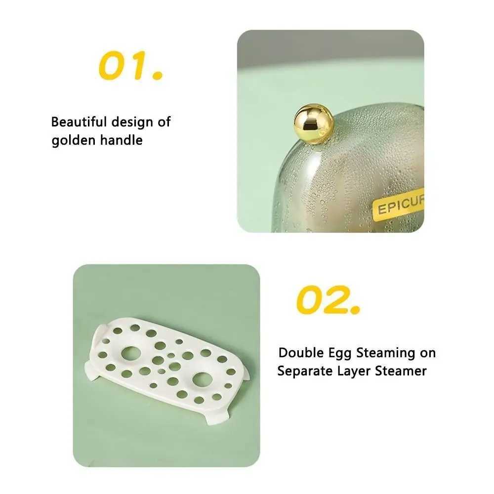 Electric Egg Boiler Automatic Cooker Rapid Egg Boiler Breakfast Machine Multi-Function Egg Cooker 2 Eggs Portable Food Steamer C251129