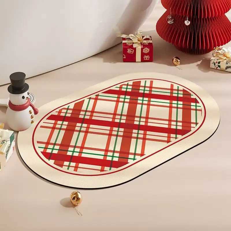 VIKAMA Christmas Bathro Mat Non Slip Absorbent Quick Dry Soft for Shower Bath Toilet Festive He Decor Waterproof 2025 H251129