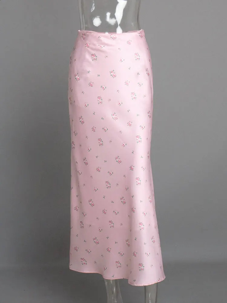 Tossy Summer Printed Fashion Long Skirt for Women High Waist Contrast Patchwork Ultra Thin Elegant Party Style Women Y2k Maxi Skirt 250422