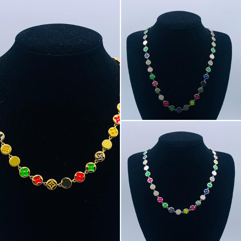 Designer Necklace Luxury Brand Clover Beads Charm Pendant Necklace Gold Silver Plated Chain Necklace Chokers Statement For Women Men Hip Hop Party Fashion Jewelry