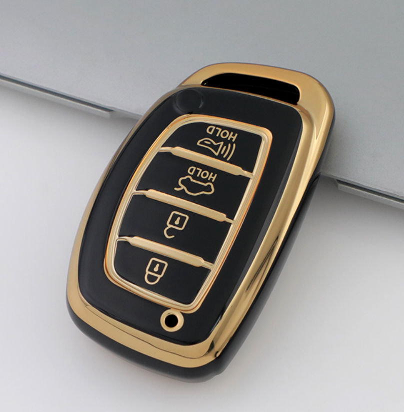 Flip Folding Key TPU Car Key Case Cover for Hyundai Sonata 2015 Santa Fe 2013 GLS 4 Buttons Key Shell Fob Auto Car Accessories