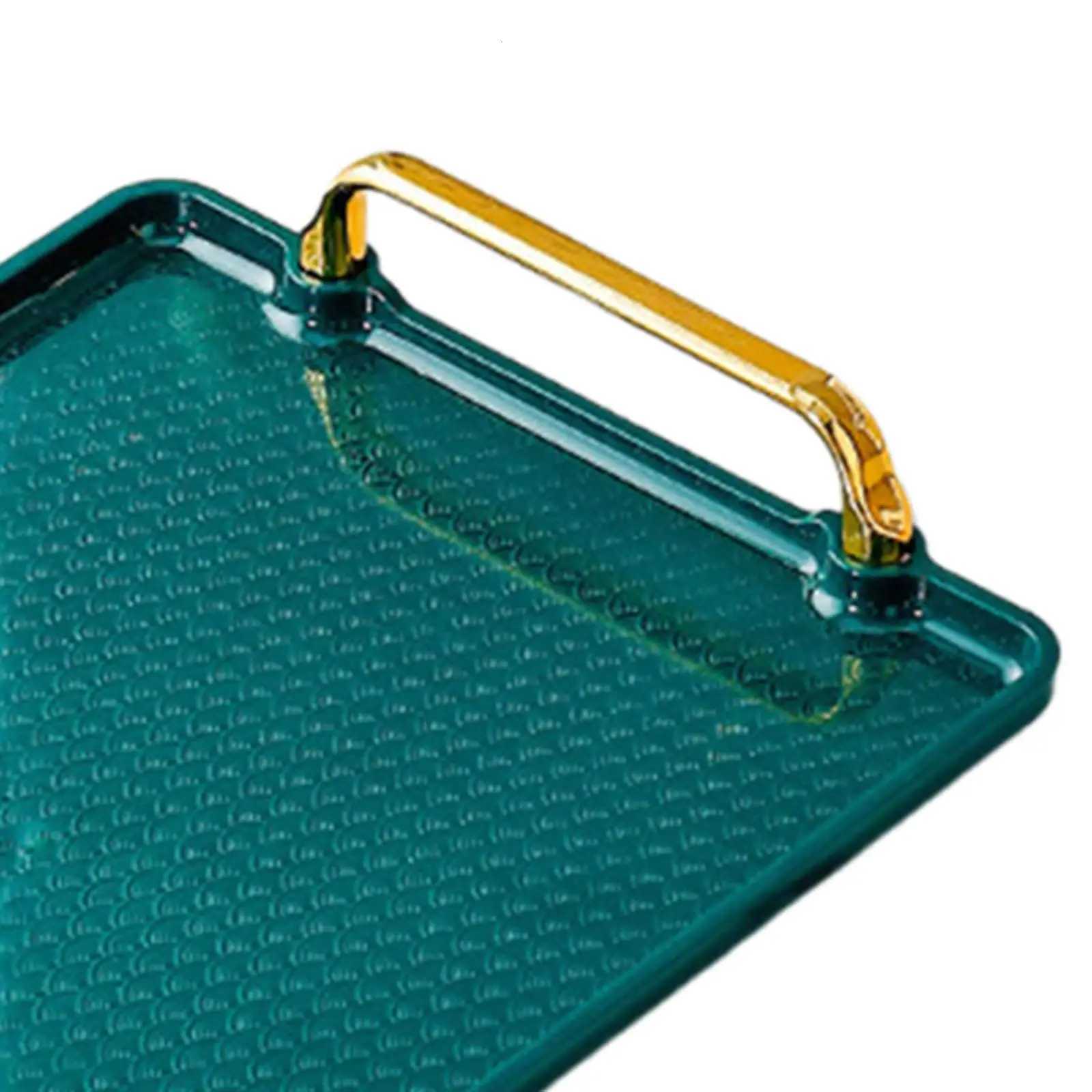 Serving Tray with Handle Vanity Tray Dinner Plate Bathroom Vanity Organizer Platter for Party Table Centerpiece Living Room Y251129