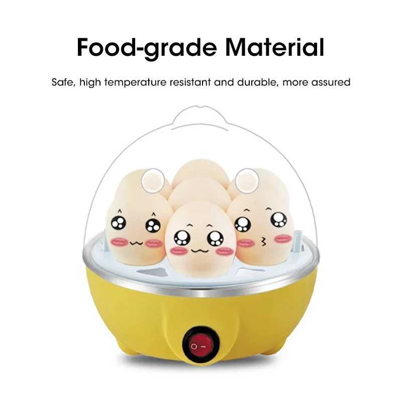 1-Person Mini Egg Cooker Automatic Power off Multi-Functional Steamed Egg Boiled Egg Maker for Breakfast Home Kitchen Appliance C251129