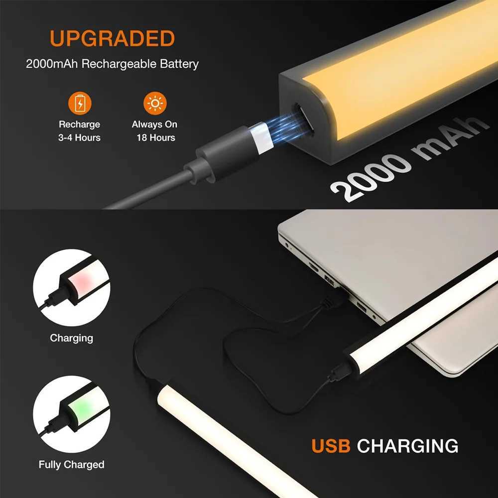 30cm TypeC Rechargeable Motion Sensor Led Lamp Wireles CCT LED Night Light Kitchen Wardrobe Cabinet Lighting Staircase Backlight M251129