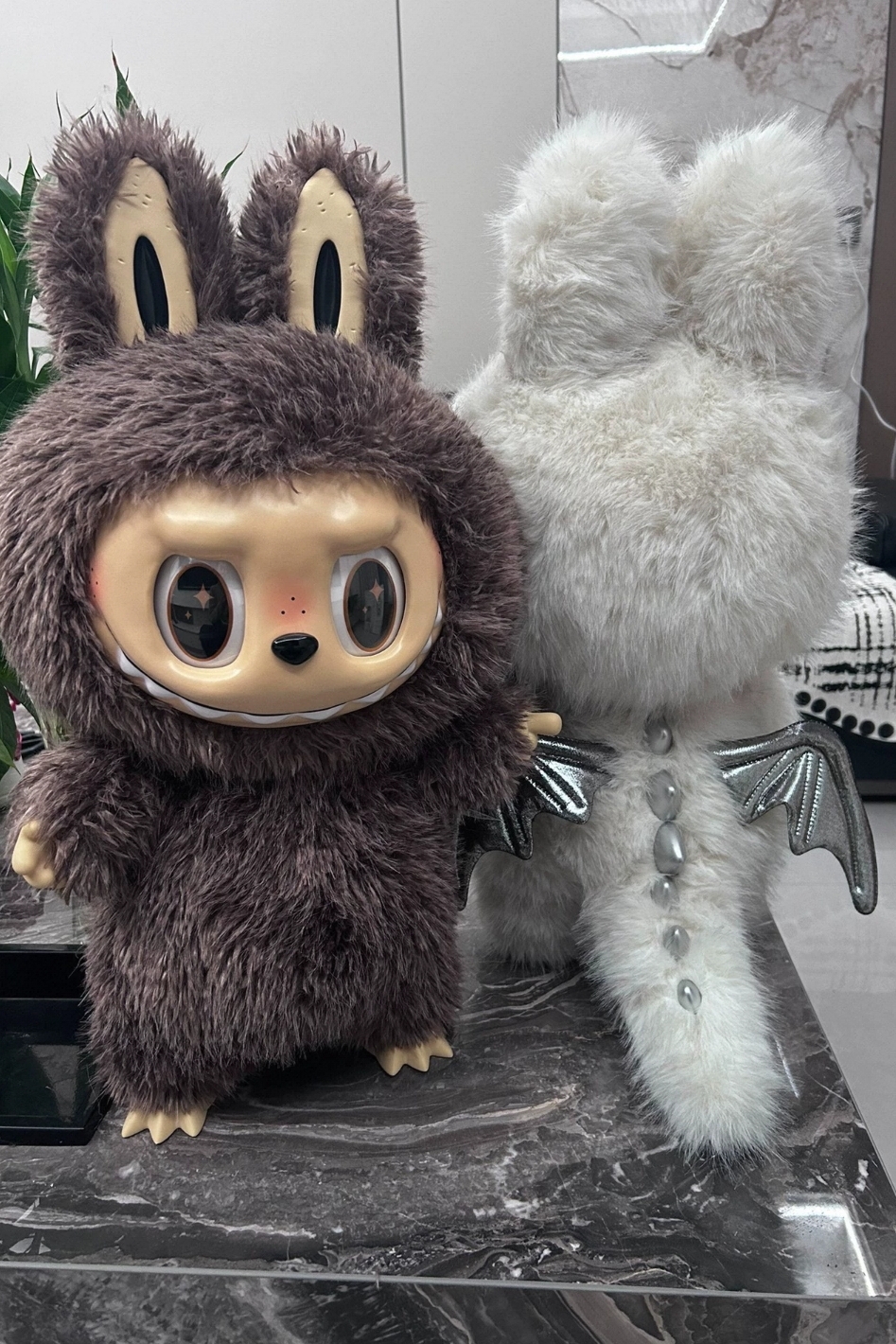 58Cm Labubu The Monsters ZIMOMO Labubu Angel In Clouds I Found You Cute Vinyl Face Doll Big Plush Toy Dolls Blind Box Toy