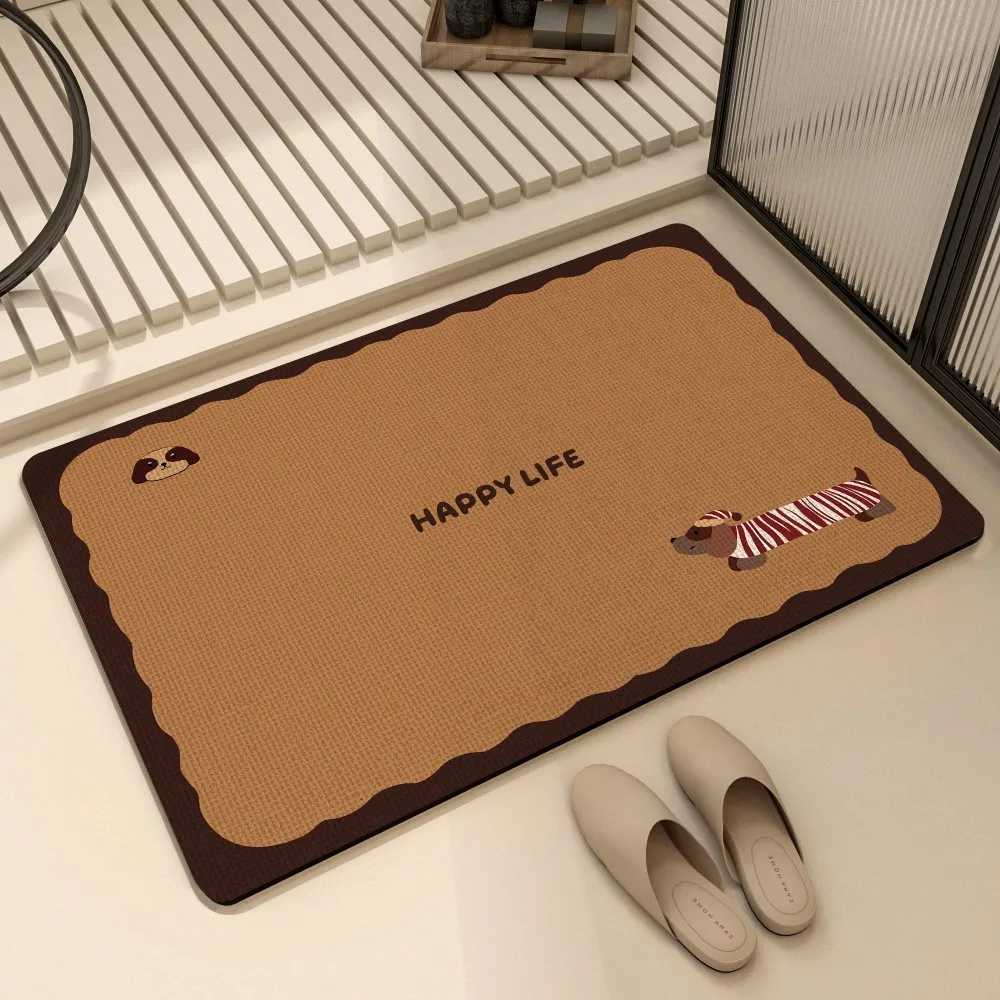 VIKMA Bathro Mat Absorbent Anti-Slip Bath Mat Diatoeous Earth Doormat Ideal for Bathro and Toilet Entrances H251129