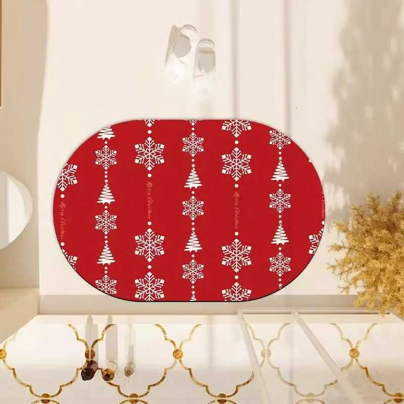 VIKAMA Christmas Bathro Mat Non Slip Absorbent Quick Dry Soft for Shower Bath Toilet Festive He Decor Waterproof 2025 H251129
