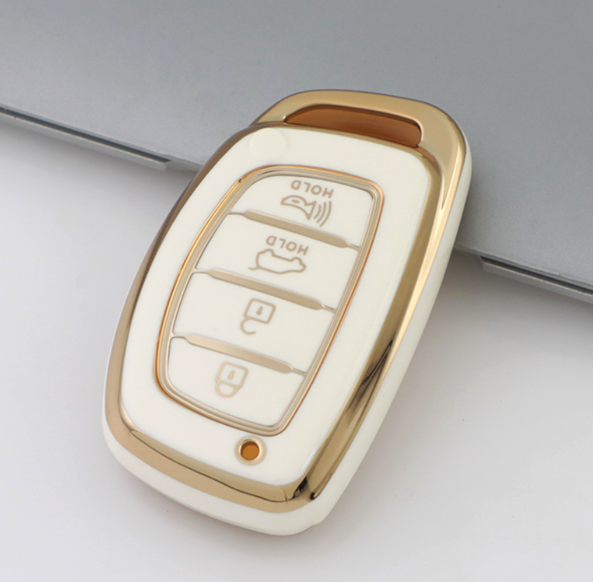 Flip Folding Key TPU Car Key Case Cover for Hyundai Sonata 2015 Santa Fe 2013 GLS 4 Buttons Key Shell Fob Auto Car Accessories