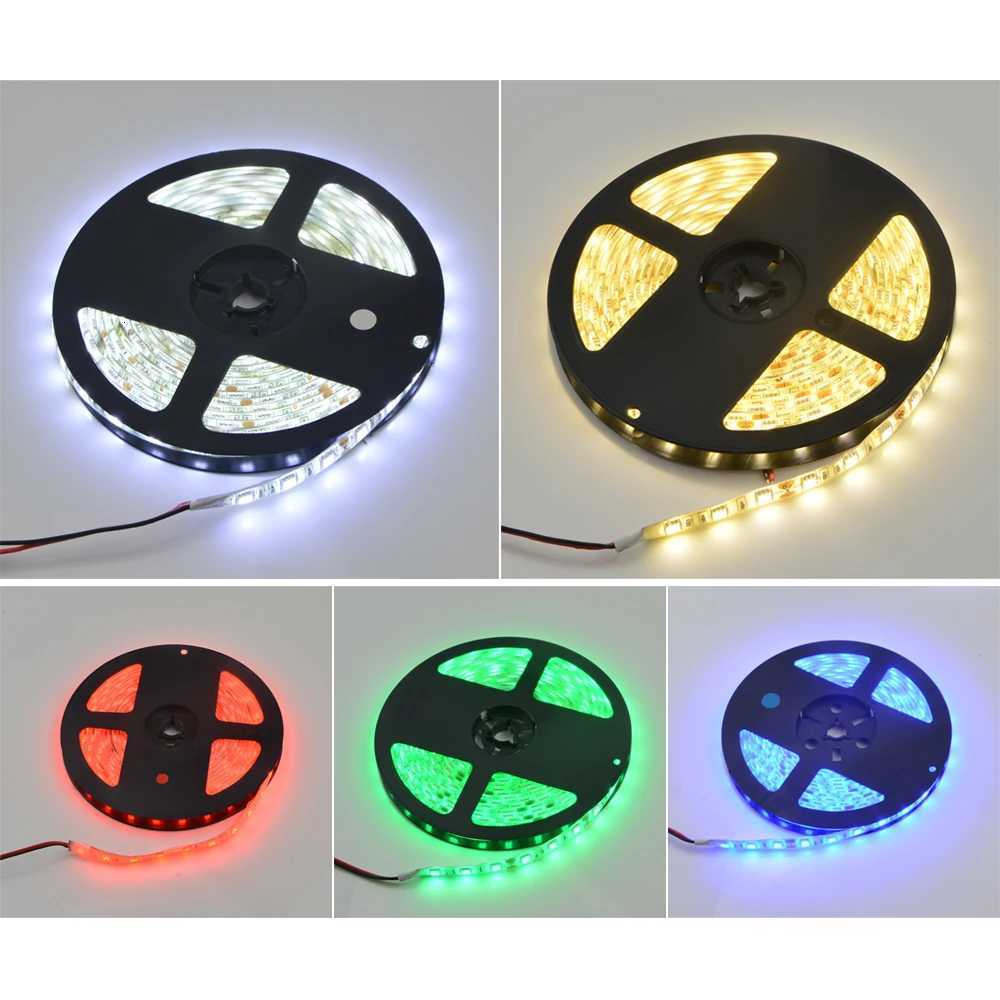 LED Strip 5050 5630 2835 RGB Lights 12V 5M Flexible Home Kitchen Decoration Lamp Waterproof 300 LED Tape Diode Ribbon 60LEDs/M M251129