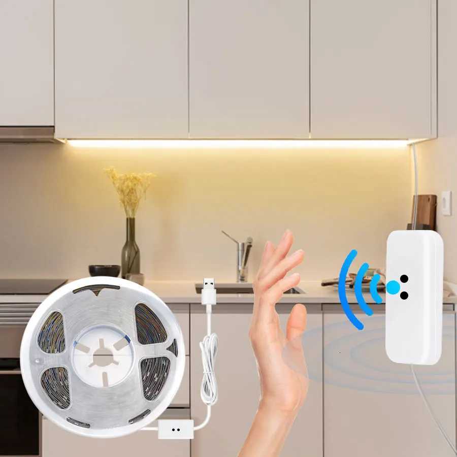 1M/2M/3M/5M/10M DC 5V USB LED Light Strip Hand Sweep Waving ON OFF Sensor Diode Tape Backlight TV Kitchen Under Cabinet Lamp M251129