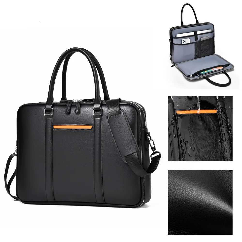 2026 New Luxury Cow Genuine Leather Business Mens Briefcase Male Shoulder Bag Men Messenger Laptop Computer Designer Bag K251128
