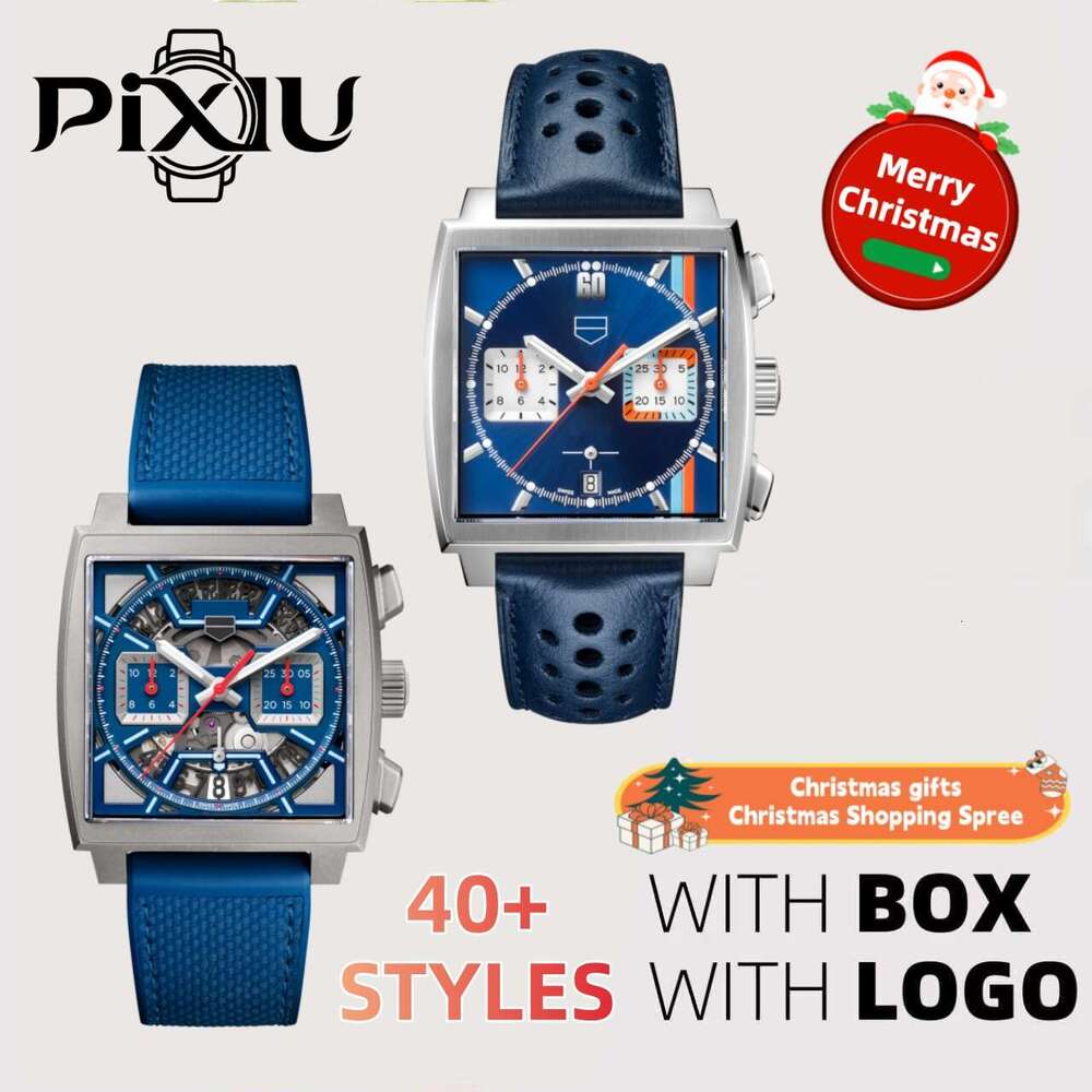 Tagly Heuerers Watch Monaco Christmas Gifts AAA Luxury Designer Watch Luminous Waterproof Watch Chronograph Square Watch Mens Watch Quartz Original Box Montre