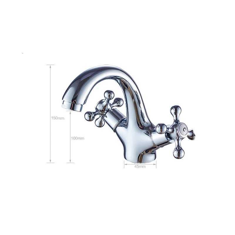 Antique Brass Bidet Shower Basin Faucet Dual Cross Handles Hot Cold Water Mixer Tap Spout Kitchen Bathroom Toilet Water Tap M251129