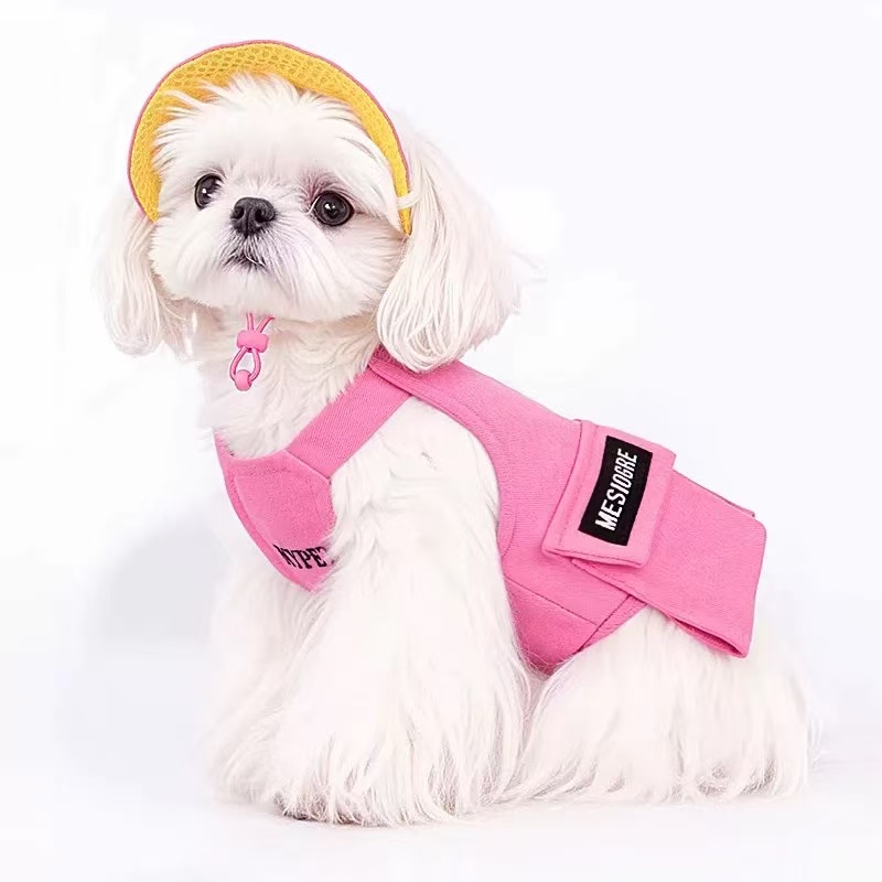 T0098Dog clothes summer thin vest pet small dog Maltese Bichon Yorkshire Teddy puppy strap