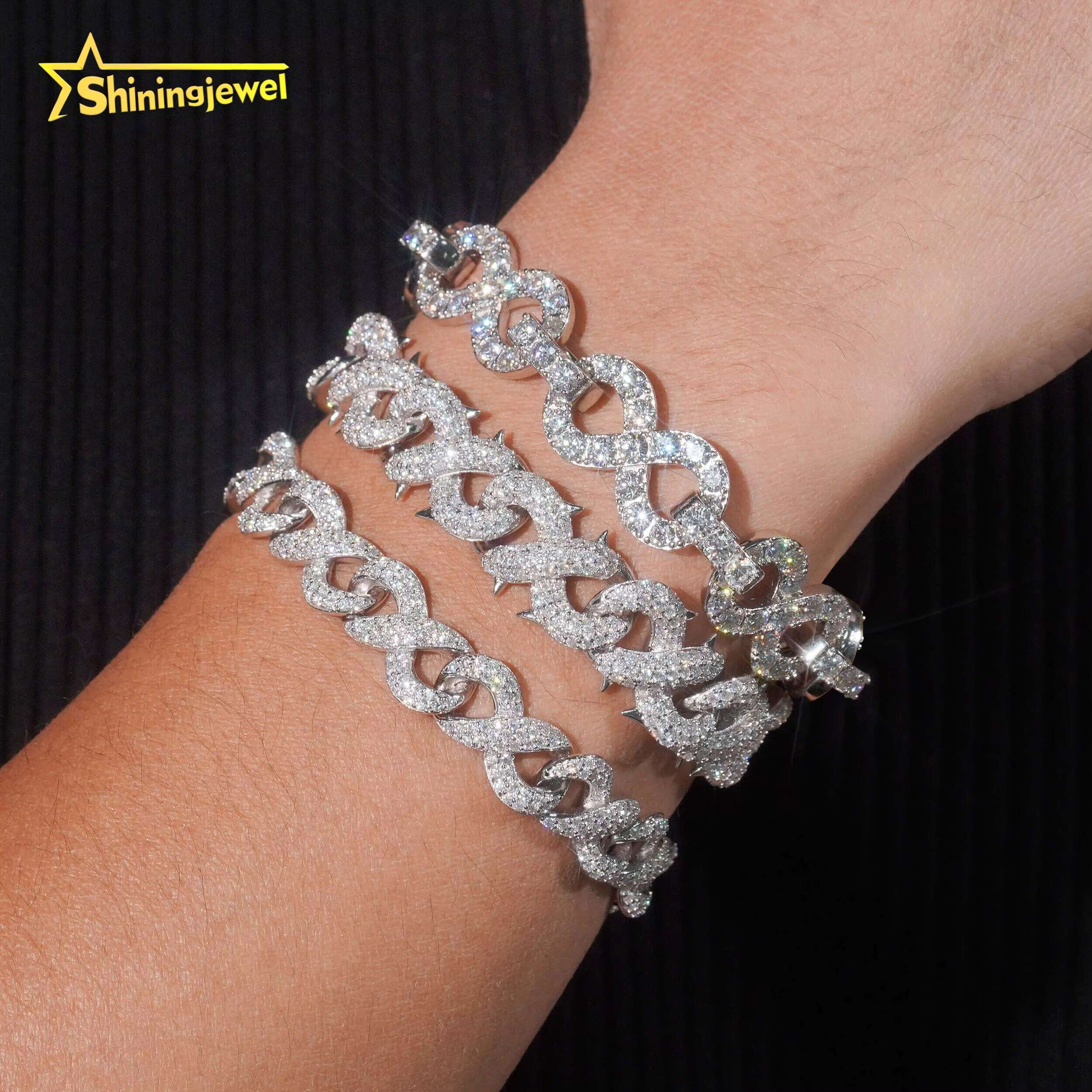 Sleek Cuban Link Bracelet for Professionals Understated 10mm 13mm Moissanite 925 Silver Office to Evening Wear