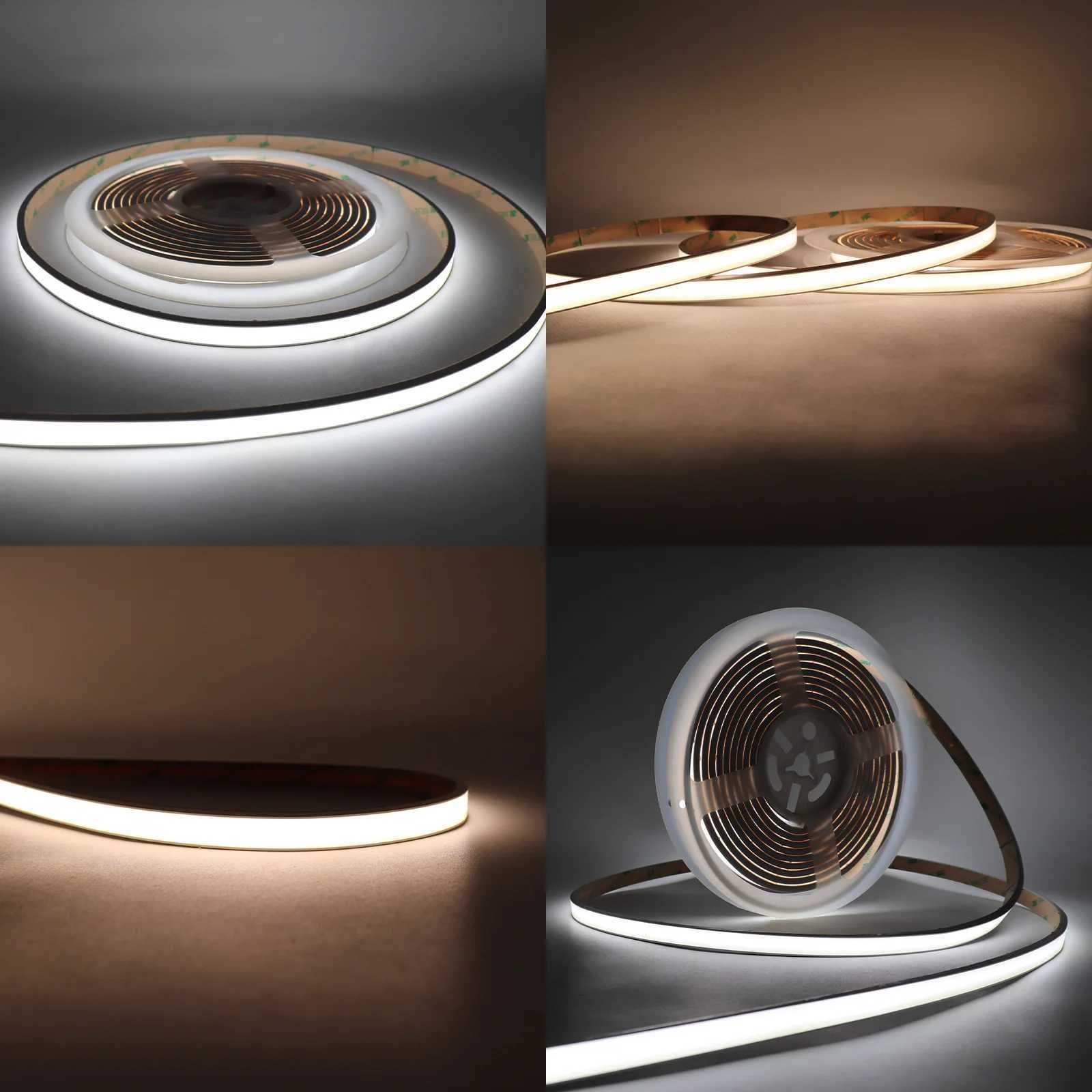 IP68 Waterproof COB Strip Light 12V 24V Sauna LED Strip 3000K 4000K 6000K Flexible Ribbon LED Tape For Outdoor Kitchen Bathroom M251129