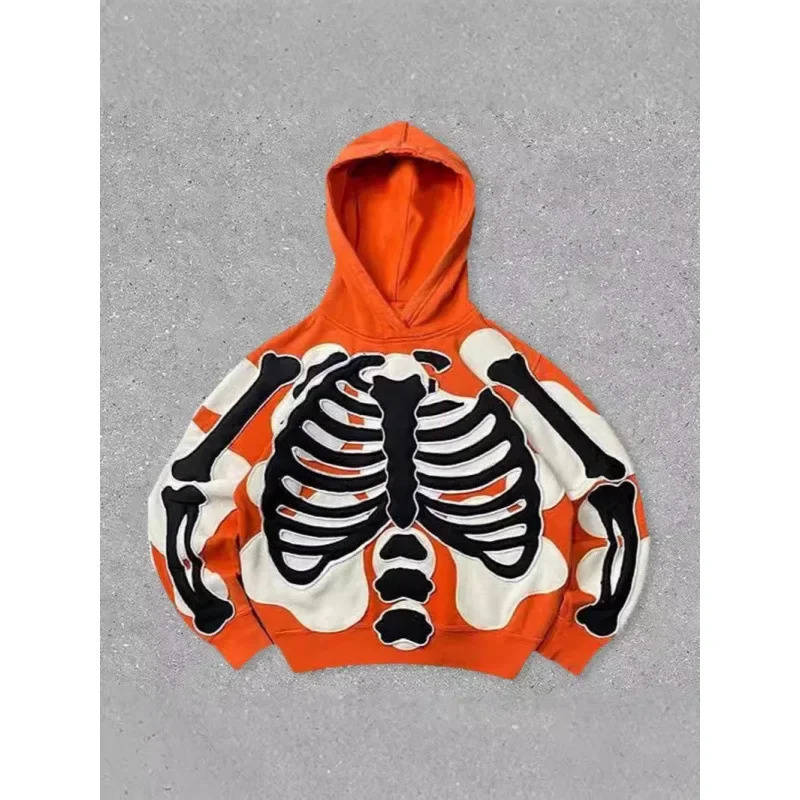 Fashionable Gothic Harajuku Skeleton 3D Printed Hoodie for Boys Trendy Hoodie Sweatshirt 251128