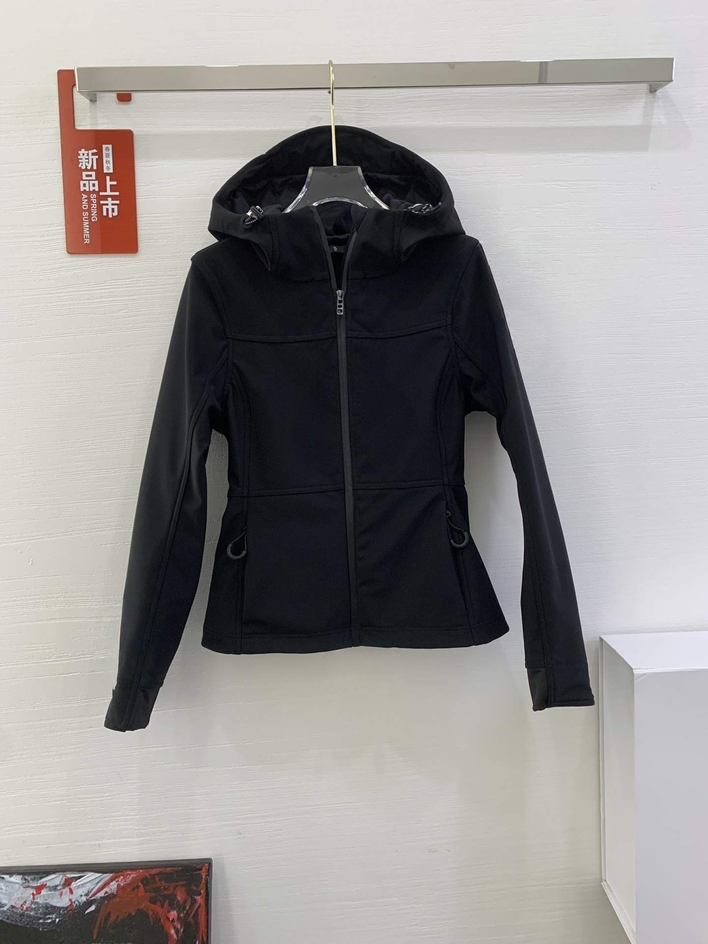 2025 French New Spring and Autumn Hooded Fashion Thin Coat Casual Waterproof Jacket, Women Jacket S35552