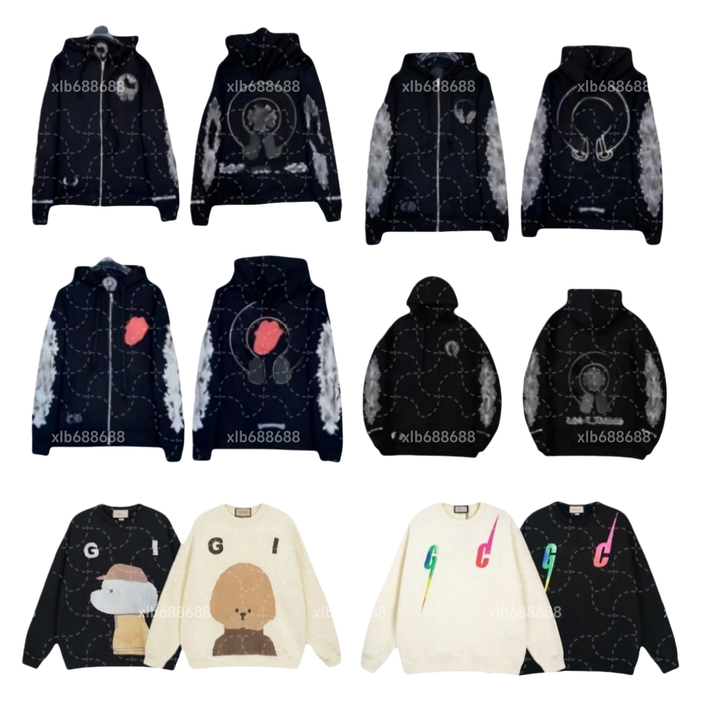 Mens Hoodies Designer Hoodie Sanskrit Embroidery Chrome Hoodie Men Jackets Long Sleeves Jackets Loose Outwear Coats Hoody Woman Streetwear Zip Up Sweatshirts 26ss