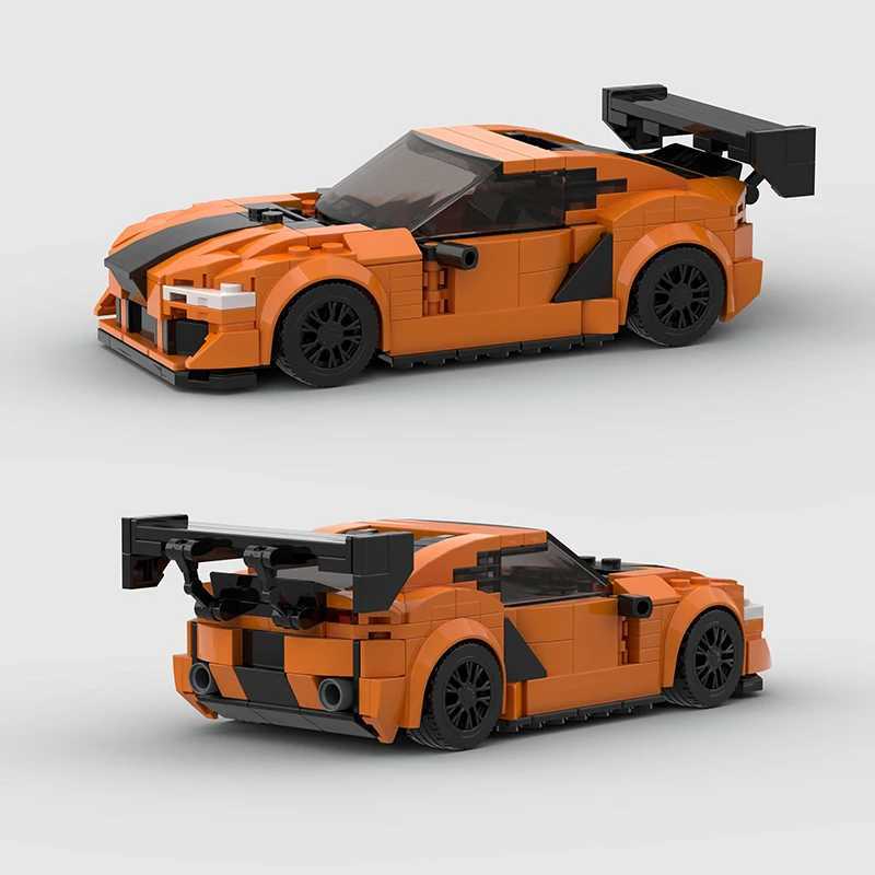MOC F1 City Speed Sports Racing Car Building Blocks Brick R34 RX-7 Vehicle Supercar Fast Furious MK4 Supra Kids Toys J251129