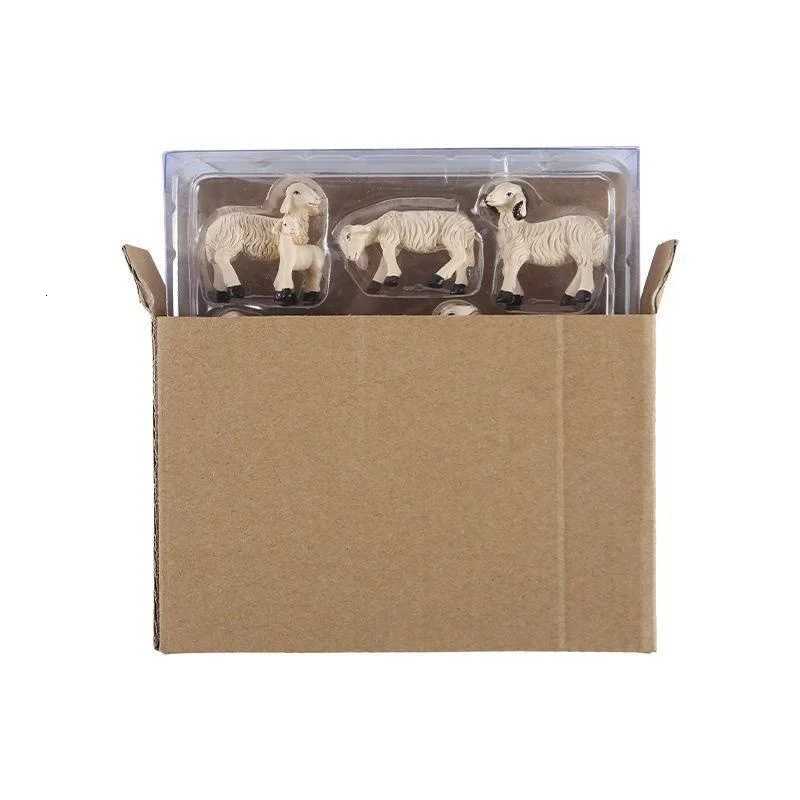 Miniature Garden Figurines Garden Sheep Statues Outdoor Decor Art Outdoor for Fall Winter Garden Decor H251129