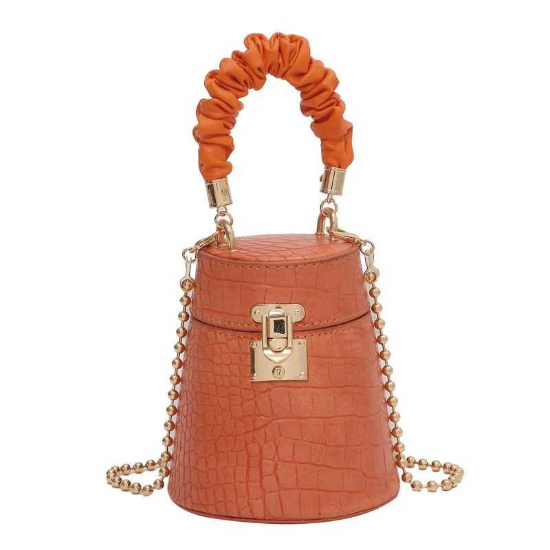 Fashion Crocodile Pattern Womens Bag Lock Chain Trendy Cross Shoulder Handbag K251128