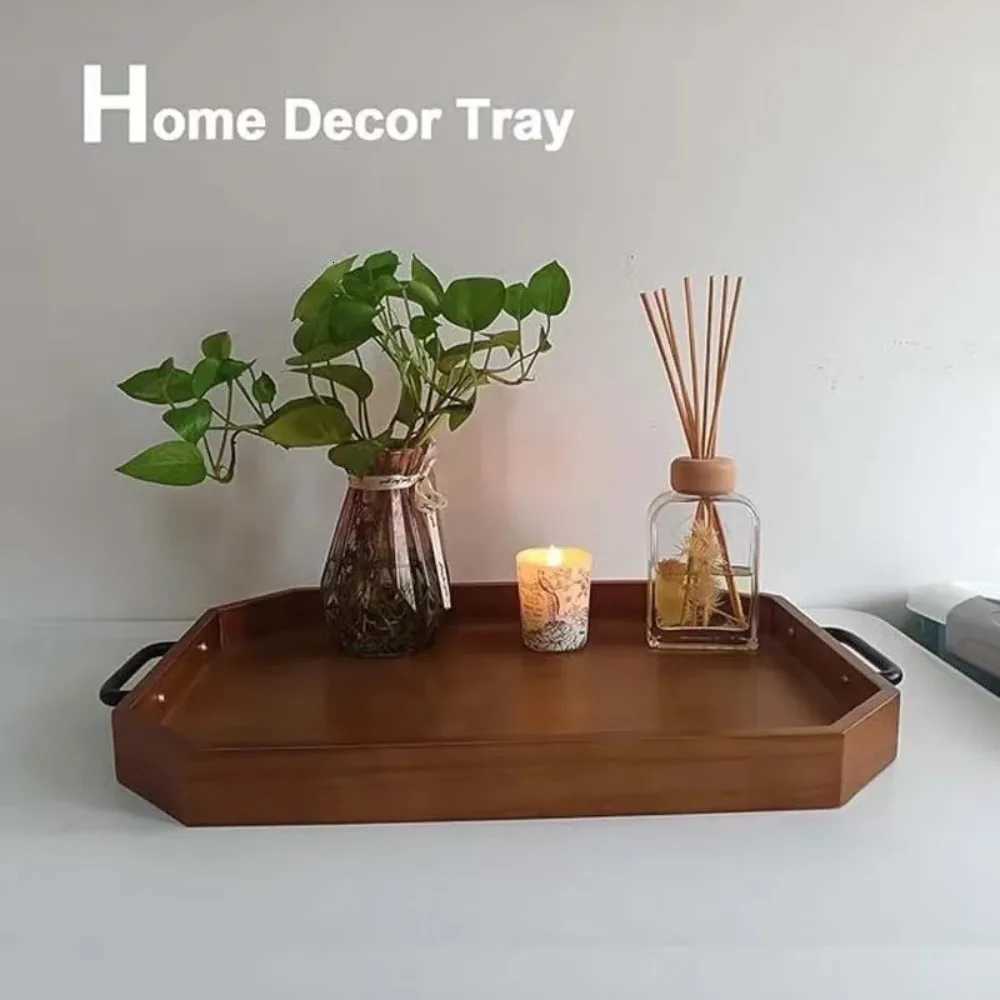 Food Trays Vintage Wooden Pallet Large Capacity Elegant Bread Tray Exquisite Eating Basket Kitchen Y251129