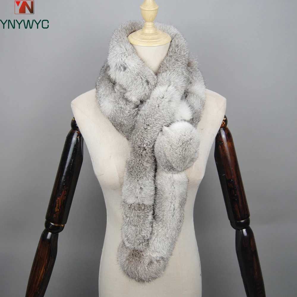 New Brand Lady 100 Natural Rabbit Fur Scarf Women Winter Thick Warm Real Fur Neckerchief Russia Female Outdoor Fur ScarvesJ2511291