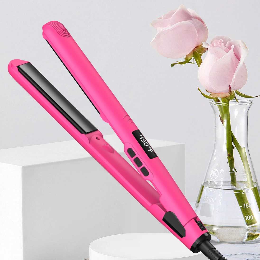 SMET Rapid Heating Manufacturer PTC Titanium Salon Flat Irons Electric Hair StraightenerT251129
