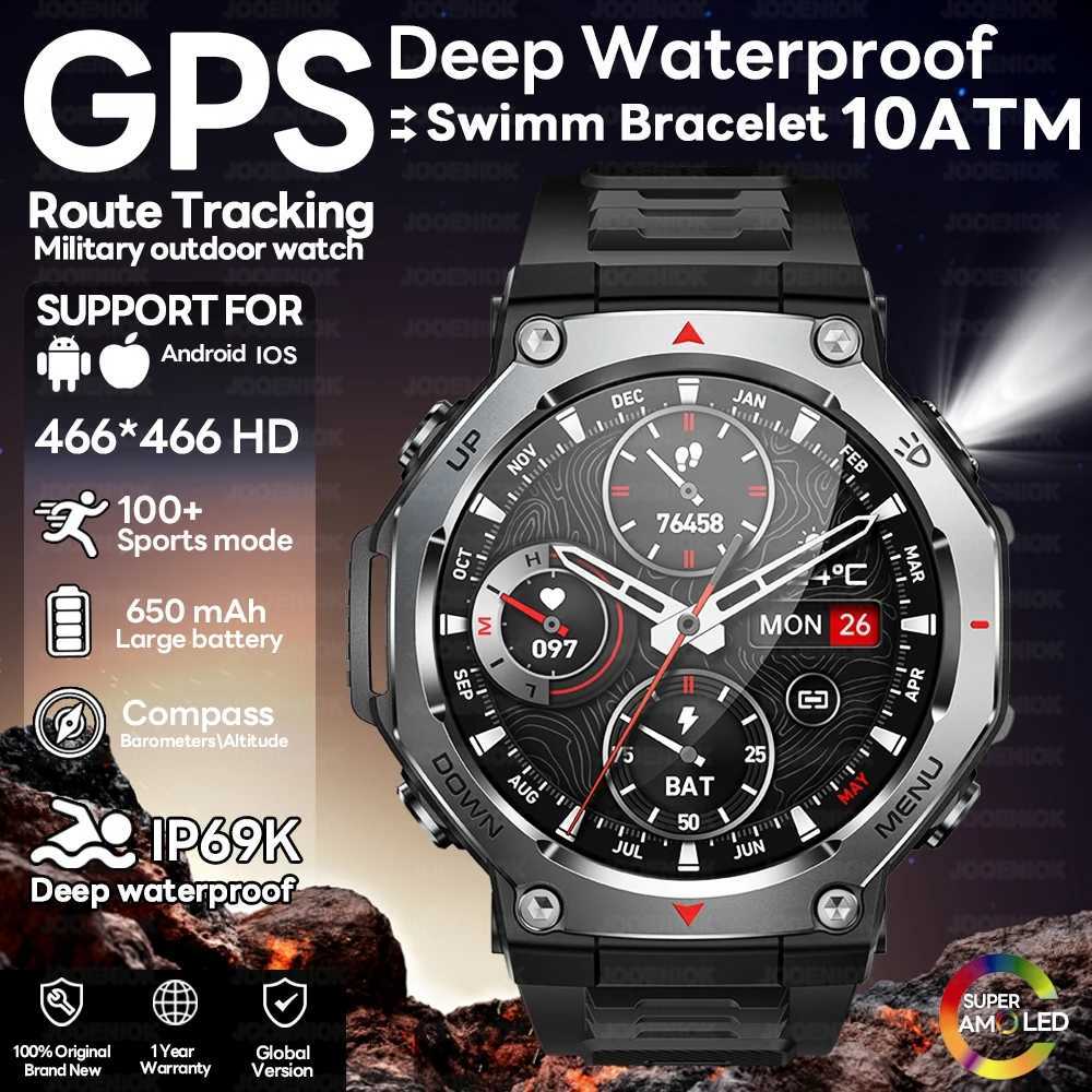 New For T-Rex 3 Gps Smart Watch 10ATM Waterproof 525mAh Battery Call Flashlight Military Sports Smartwatch Men M251129