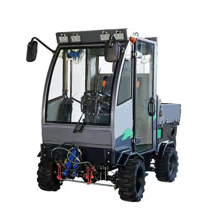Professional Closed Cab Snow Sweeper with Advanced Cleaning System