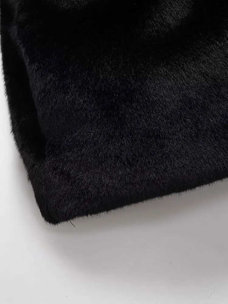 TFAFXY Women Faux Fur Sleeveless Coat 2025 Autumn Winter Hooded Loose Jacket Female Short Waistcoat Coat Y2KT251129