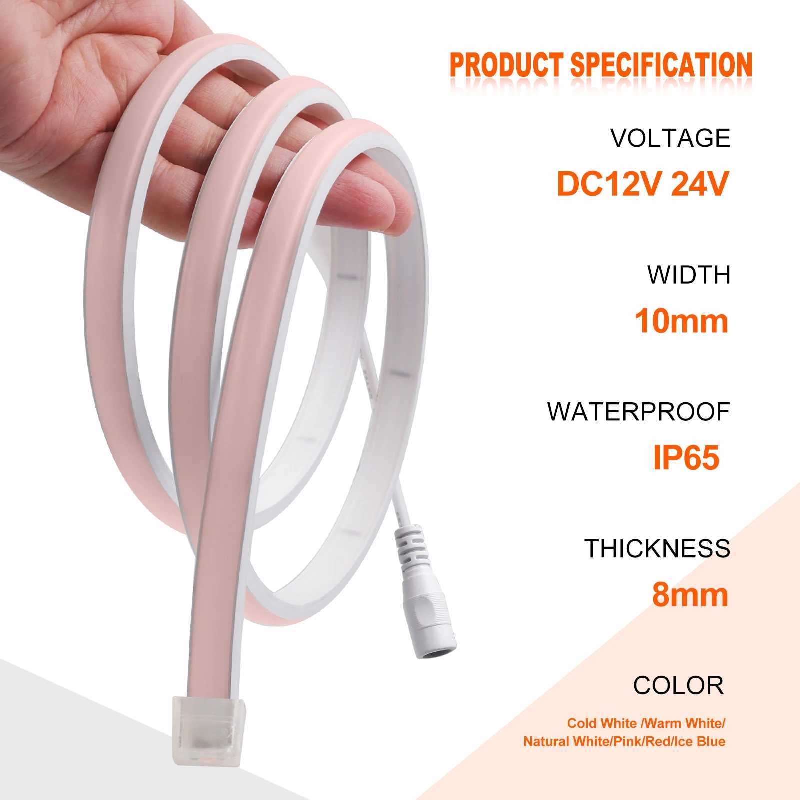 Tuya Wifi Smart LED Strip Light 12V 24V Dimmable Flexible COB LED Tape 320LED High Linear Light Waterproof COB Led Light 05-15m M251129