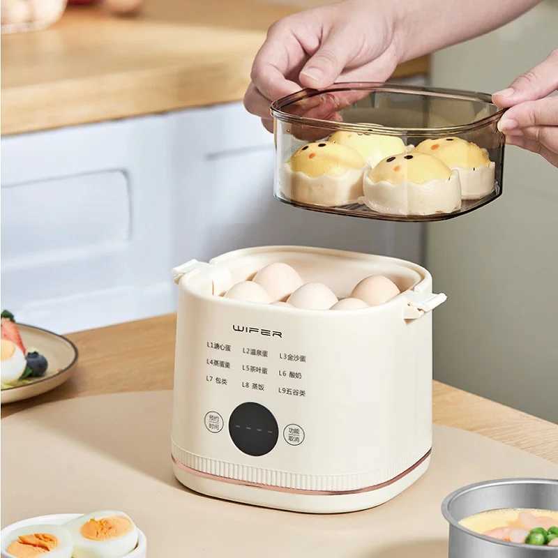 300W Egg Cooker Low Power Dormitory Multifunction Breakfast Machine Soft Egg Hot Spring Egg Appointment Steam Pot Auto Power Off C251129