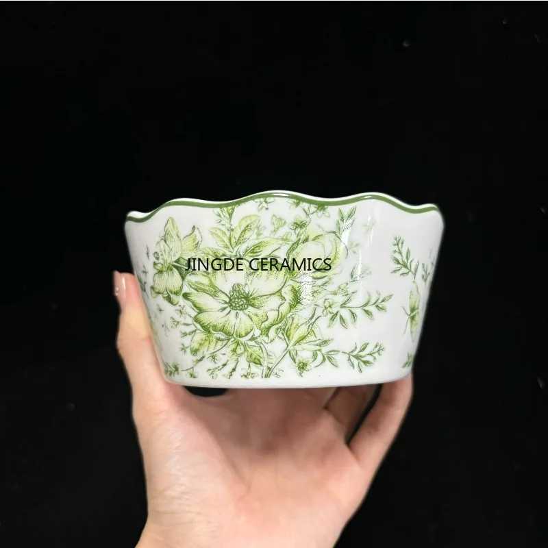 Luxury Nordic Ceramic Large Ramen Bowl Cake Salad Plate Breakfast Bowl Noodles R Soup Bowls He Kitchen Tableware 1pcs Y251129