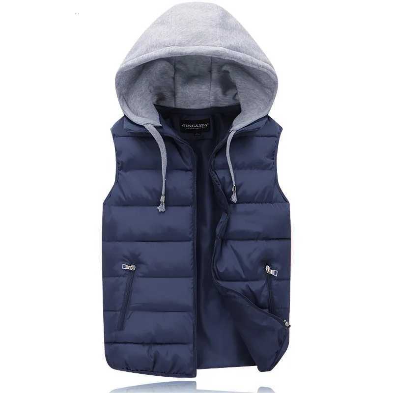 Cotton Vest Top Women Autumn Winter Hooded Vest Outerwear Thick Warm Sleeveless jacket Casual waistcoat Men Women jackets TopsT251129