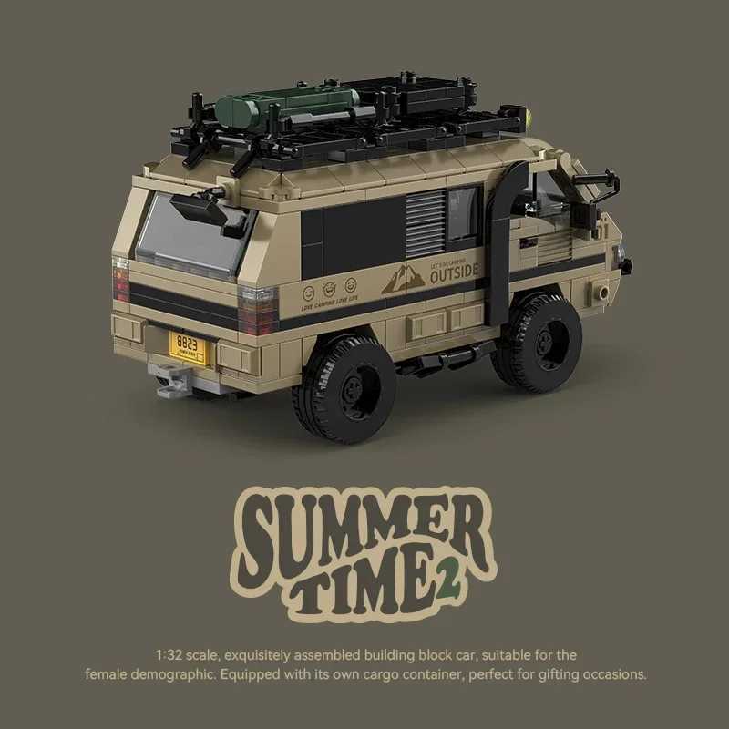 489PCS Camper Building Blocks City Passenger Truck Van Model Bricks Set With Display Box Kids Educational DIY Toy Holiday Gifts J251129
