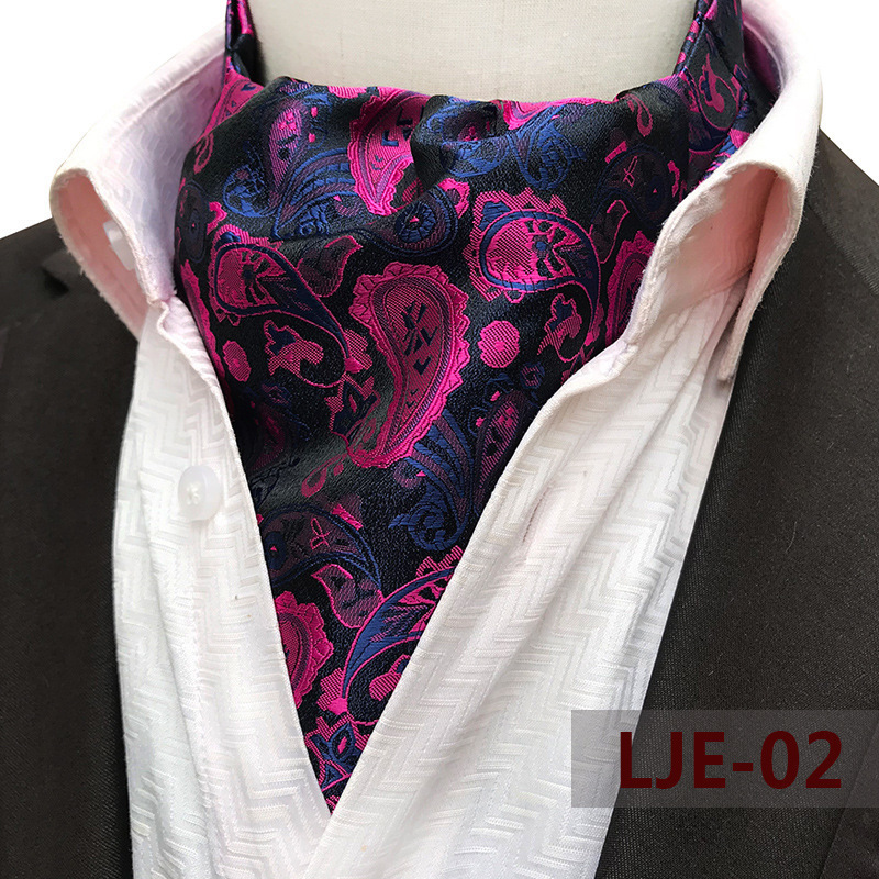 Hi-Tie Fashion Mens Cravat Set Floral Paisley Cravat Tie Men Silk Red Blue Pink Ascot Pocket Square Cravat for Men 250117