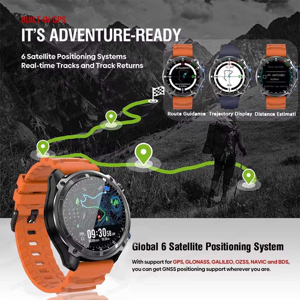 2025 Military Offline map 1000mAh Battery Smart Watch 4GB Big Memory GPS Navigation MP3/MP4 Player Swim Sports trackr Smartwatch M251129